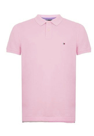 Camisa Polo Tommy Hilfiger Listras Rosa - Compre Agora